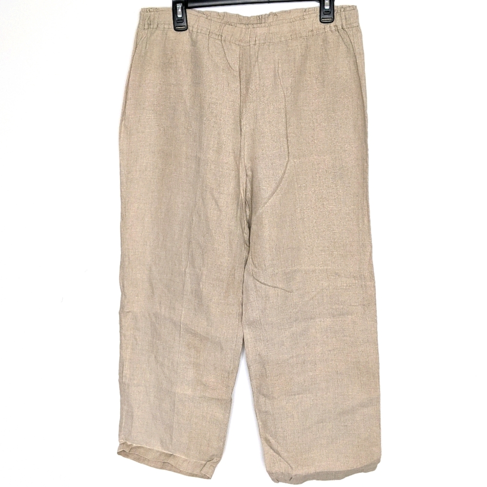 Eileen Fisher Light Organic Linen Pants Medium